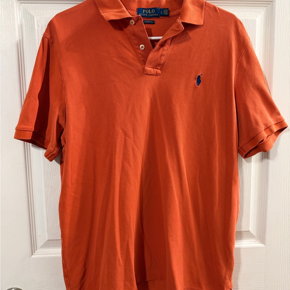 Ralph Lauren Men's Polo Shirt in Vibrant Orange